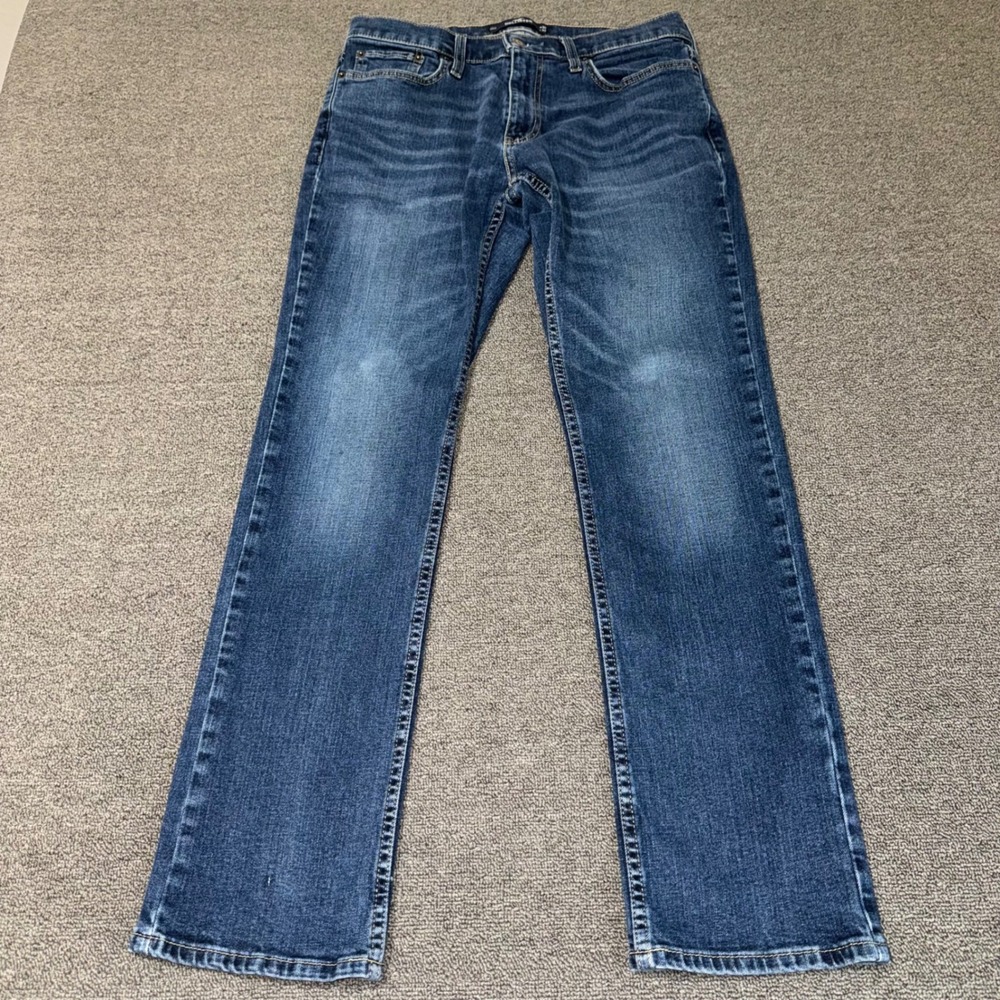 Hollister Slim Straight Epic Flex Men's Jeans Blue Medium Wash 32x32 Denim